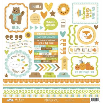 Doodlebug Pumpkin Spice Sticker - This & That Sticker